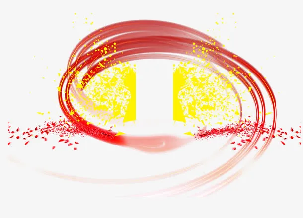 红色墨迹元素免抠