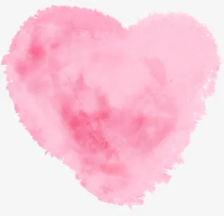 粉色爱心水印图片免抠