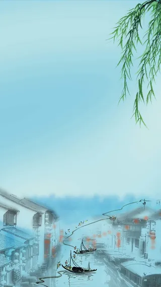 中国风清明节商业PSD分层H5背景素材高清