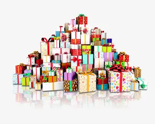 各色多彩礼物盒免抠