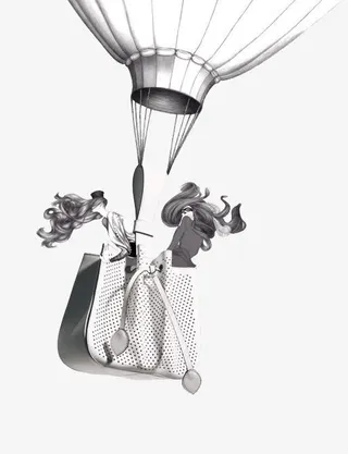 女性热气球包包免抠