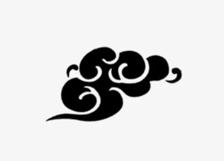 简约黑色云朵免抠