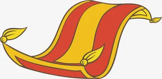 卡通印度飞毯矢量图免抠