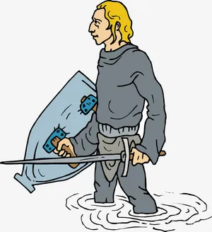 水中行走的士兵免抠