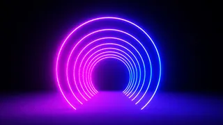 霓虹灯效果赛博朋克超现实场景免抠