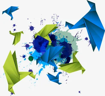 千纸鹤 纸鹤 彩色纸鹤免抠 千纸鹤 纸鹤 彩色纸鹤免抠