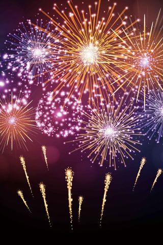 简约大气炫彩烟花高清