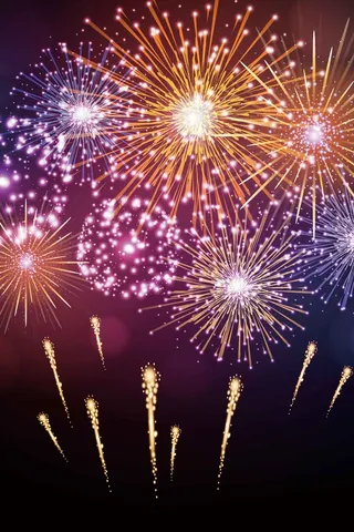 简约大气炫彩烟花高清