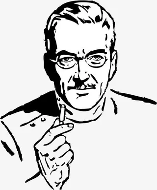 男医生手绘免抠