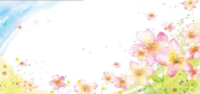 水彩唯美花背景高清
