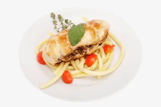 实物鸡胸肉意大利面料理免扣免抠