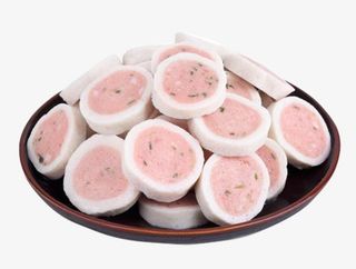 干海鱼丸棕色盘子火锅免抠