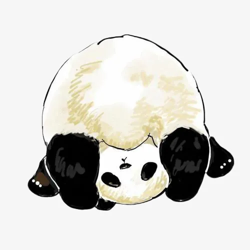 手绘熊猫团子免抠