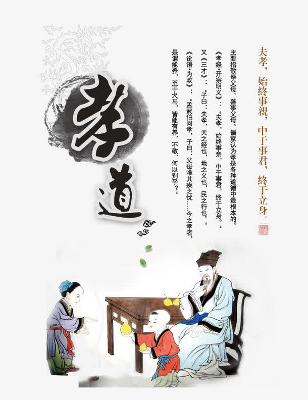 孝道展板免抠