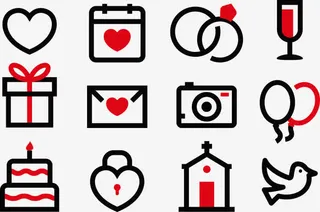 矢量婚礼图标免抠