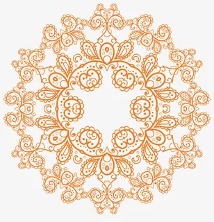 印度风格花纹矢量免抠