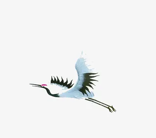 飞翔的仙鹤中国风免抠