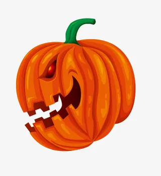 橘黄色南瓜头免抠