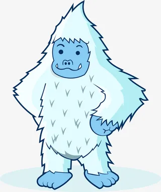 冬季卡通雪怪免抠