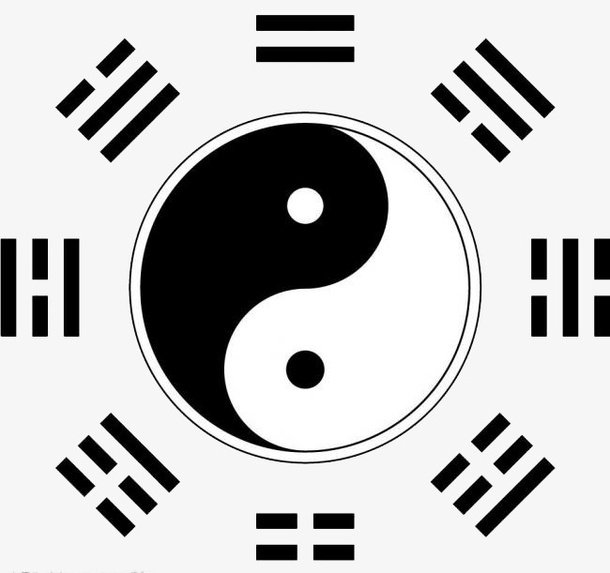 黑白八卦阵素材背景