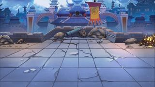 蓝色梦幻传奇古代场景免抠