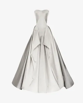 白色抹胸婚纱免抠