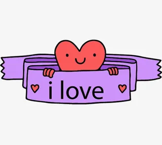 卡通笑脸爱心免抠