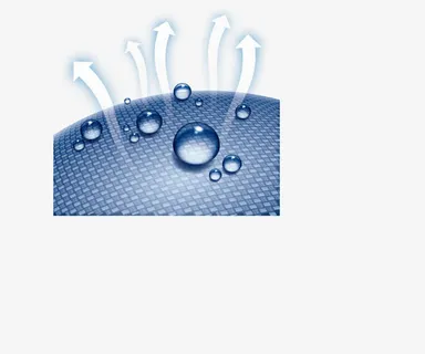 蓝色防水透气材质矢量图免抠标签元素