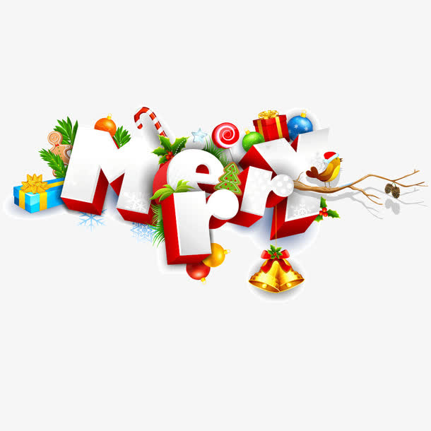 圣诞字体设计免抠