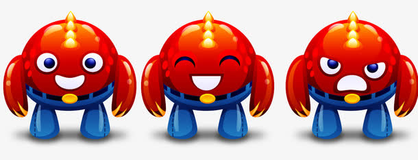 红色大头怪图标免抠