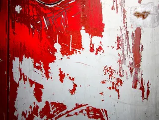 红色复古掉漆墙壁背景