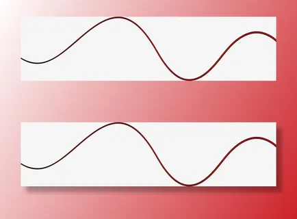 红色波动曲线素材免抠