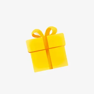 卡通黄色的礼物盒免扣图免抠