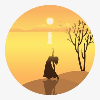 微光渐变插画3免抠