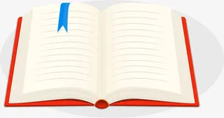 学习用品红色书本免抠