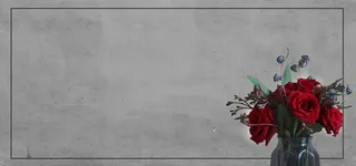 复古玫瑰花背景banner高清