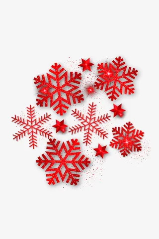 圣诞节雪花设计素材免抠