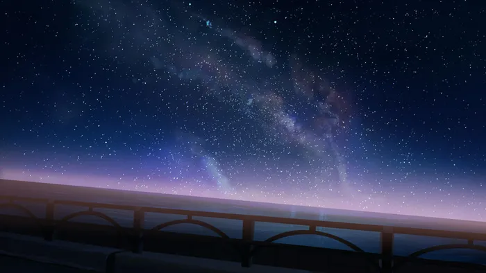 夜晚的星辰和大海高清