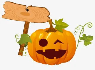 卡通大笑南瓜头免抠