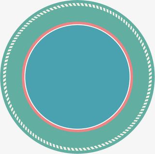 卡通圆环标签免抠