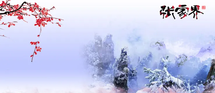 张家界国内旅游banner海报背景高清