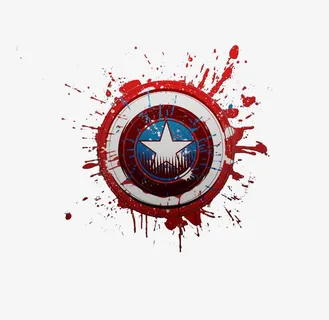 美国队长盾牌手绘免抠