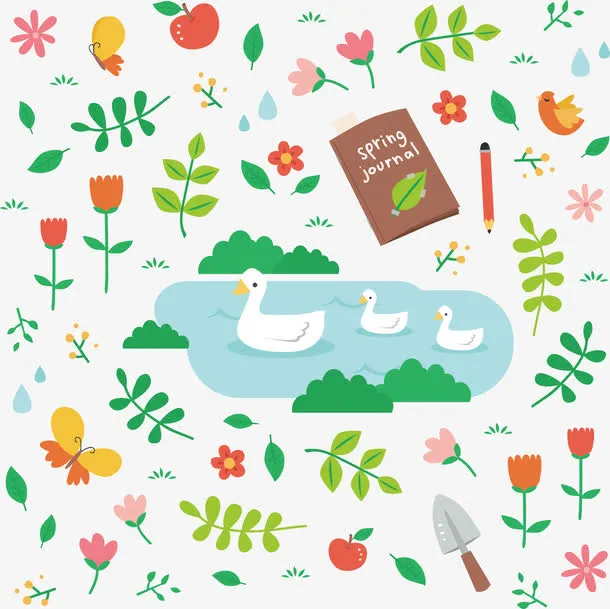 春季矢量设计免抠
