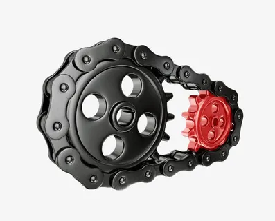 黑色金属链条免抠