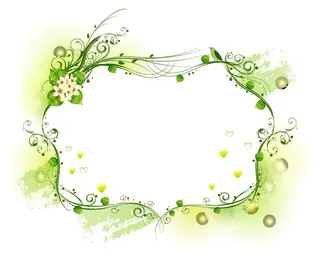 绿色花纹背景高清