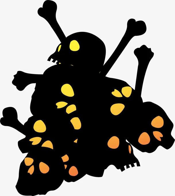 金色骨头堆免抠