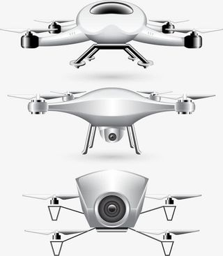 矢量手绘飞行器免抠