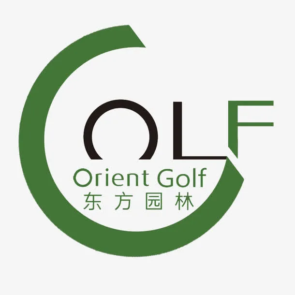 半圆英文绿色简约东方园林免抠