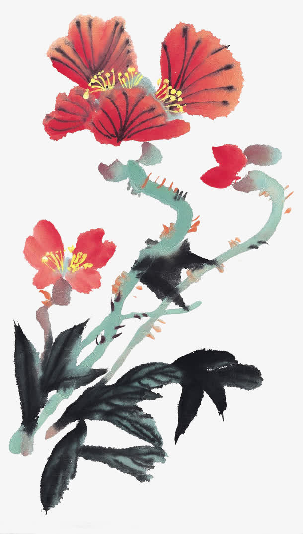 中国山水画免抠