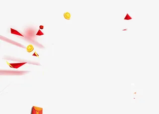 双12几何飘浮素材免抠